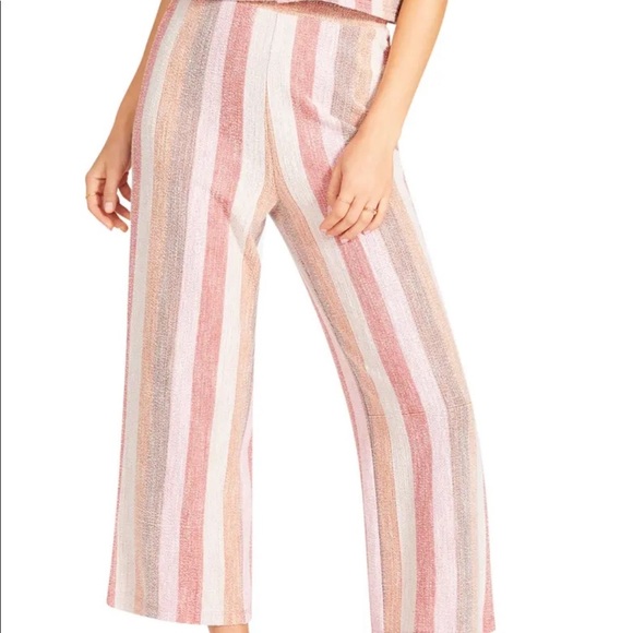 BB Dakota That 70s Stripe Crop Pant LARGE - Picture 1 of 5